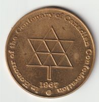 Kanada 1966-1967 Medaille Centenary British Columbia 39mm