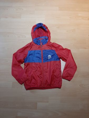Top Zustand: Regenjacke, Windjacke, Gr. 140, Rot/Blau