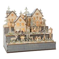 Lampe Winterliches Dorf - Winterdeko