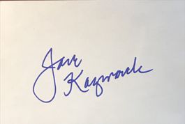 Jane Kaczmarek Autogramm signiert Karte 10x15cm Malcolm mitt