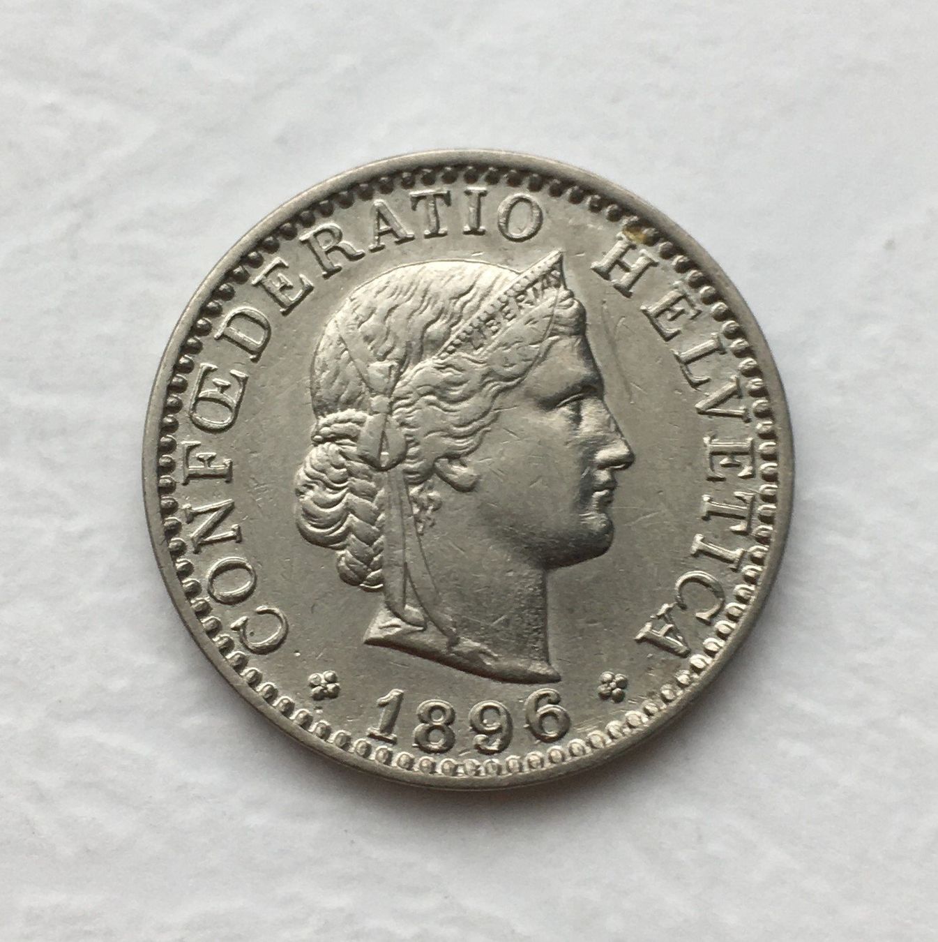 Tutti le monete: 1896 20 Rappen vz+ – Usato da Kirchberg SG venduto da Helveticus00