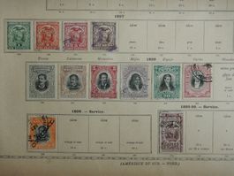 Ecuador Sammlung II auf uralten Vordruckseiten. Siehe Beschr
