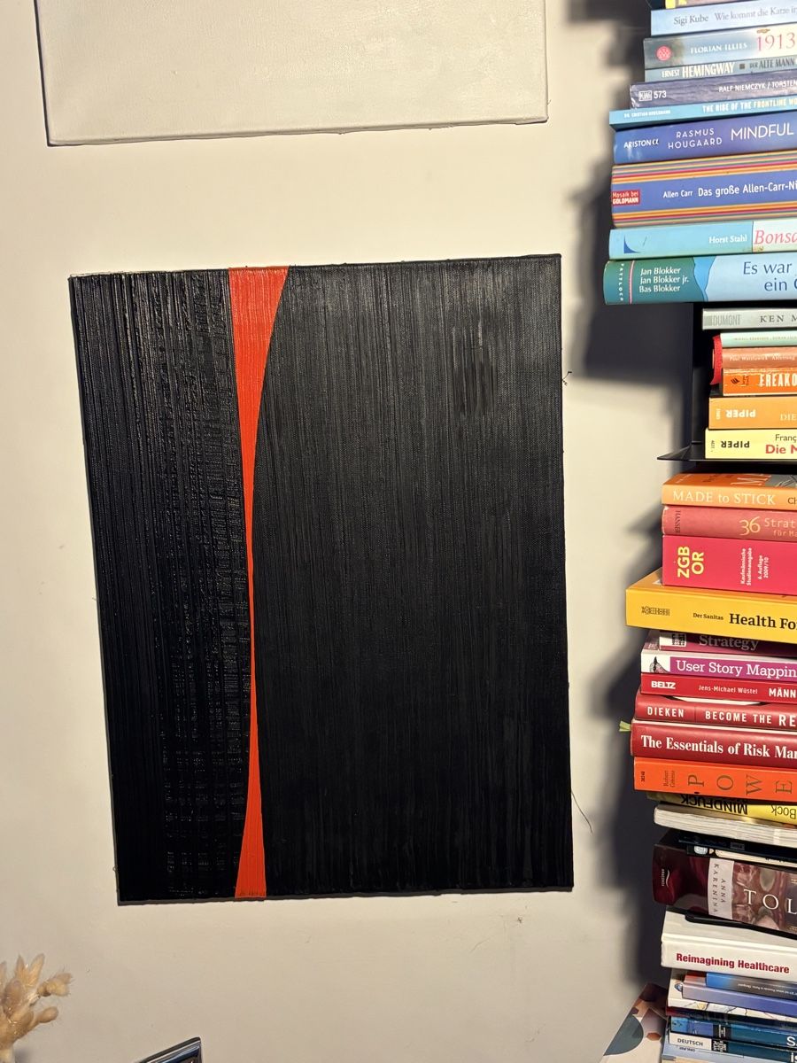 Gemälde: Minimalist Black & Red Artwork: Perfect Decor! oil – Neu (gemäss Beschreibung) aus Luzern von mon_6rzf 1