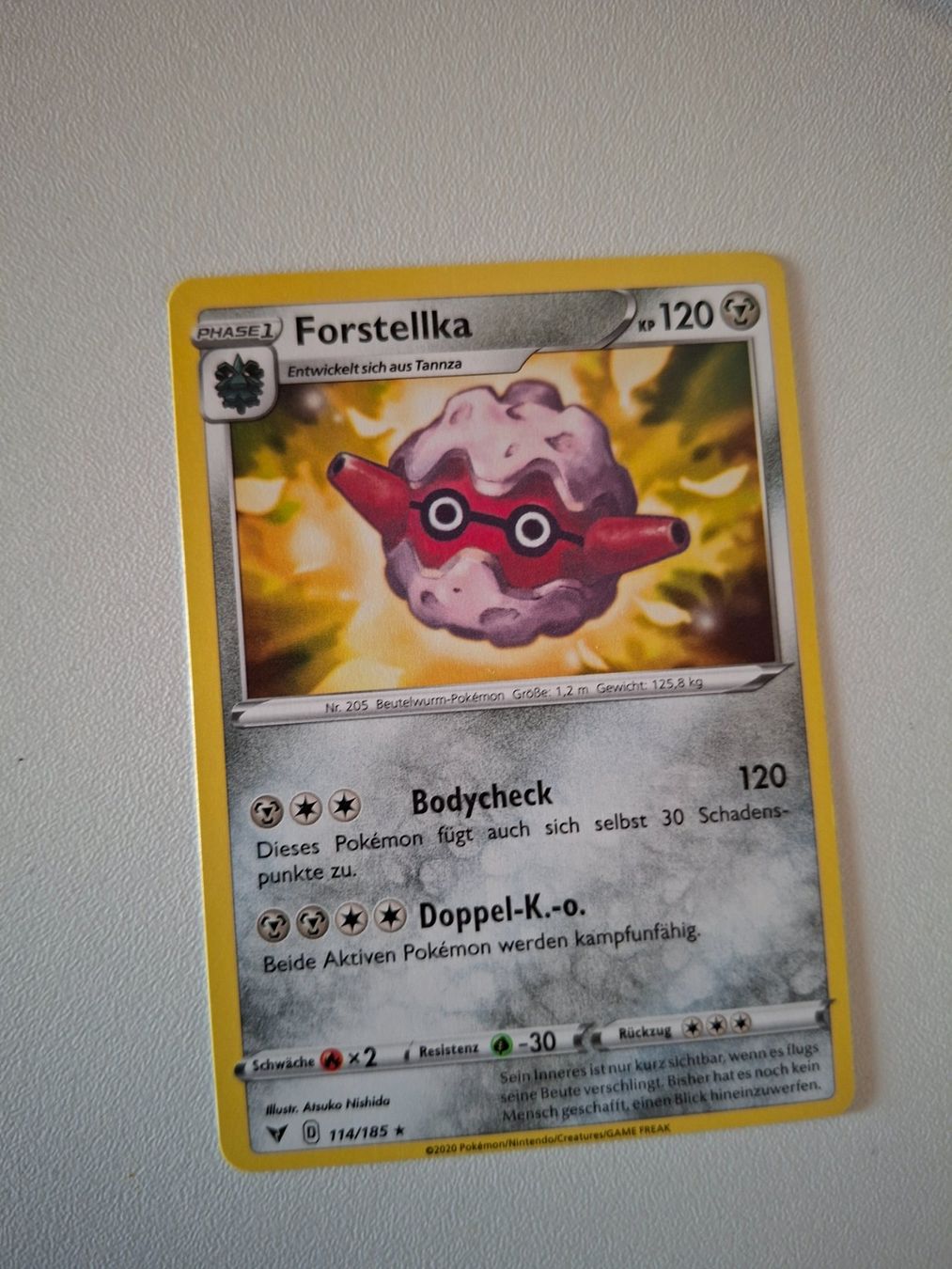 Pokémon Carte collezionabili: Pokémon Karte Forstellka 114/185 – Usato da Erlinsbach venduto da pfunky