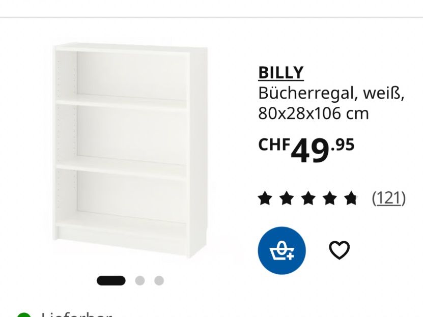 Ikea Regale: Billy Bücherregal von IKEA, weiss – Gebraucht aus Cham von 2eye 4