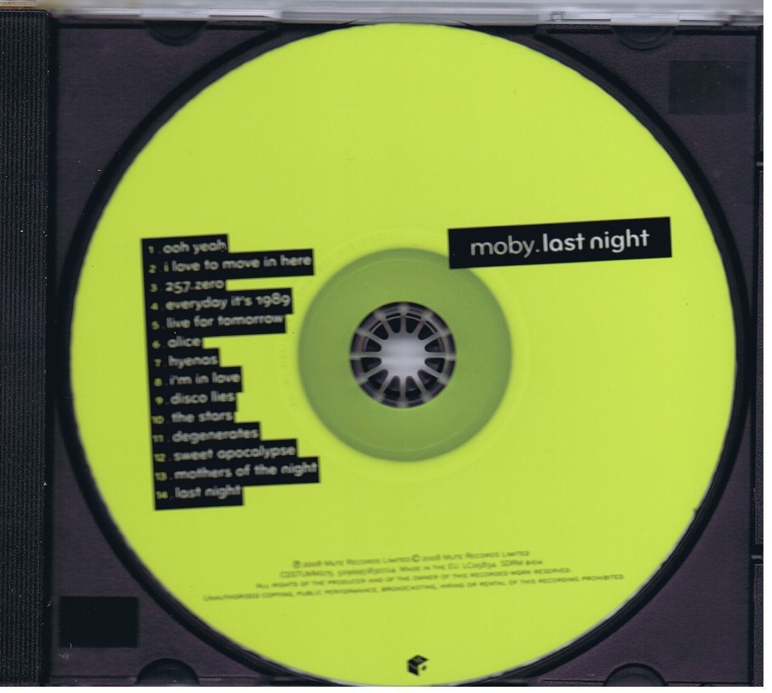 CD & DVD vierges: Moby / last night (CD) – D'occasion à Unterengstringen par Lastchance 2