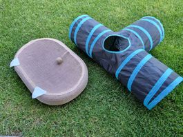 Katzen-Tunnel und Lounge Set - neuwertig