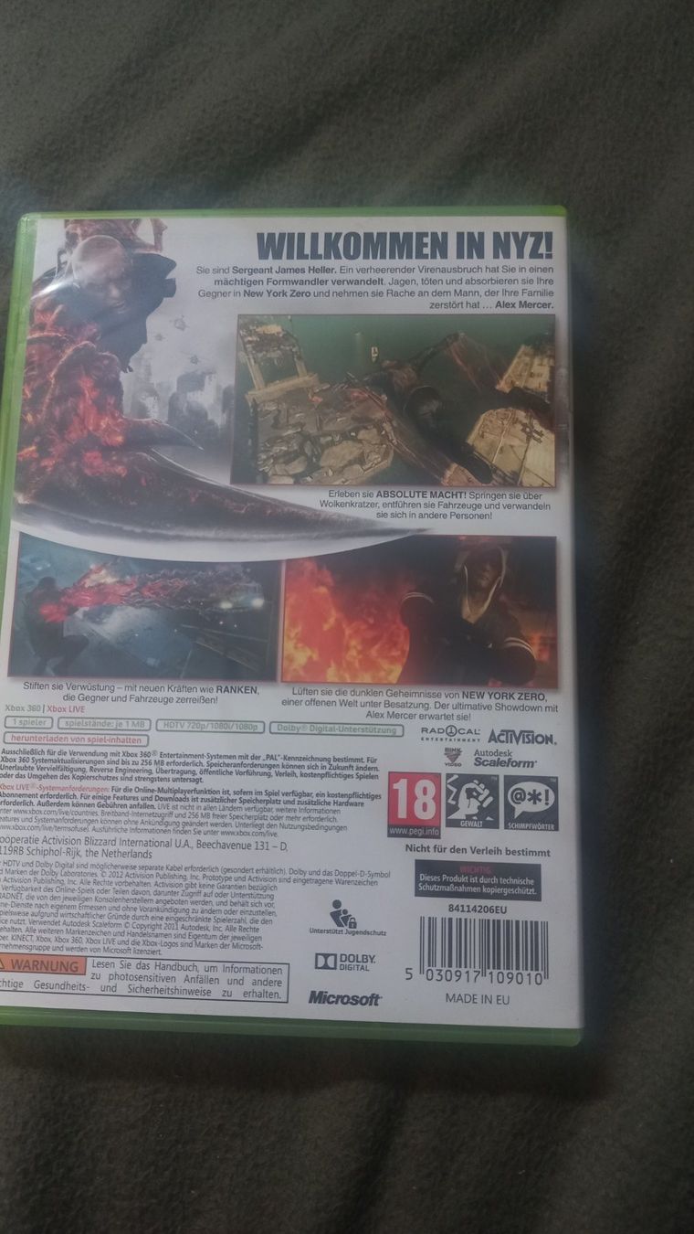 Spiele: Prototype 2 Xbox360 Game – Gebraucht aus Olten von Donatello1984 1