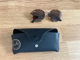 Runde original Ray-Ban Sonnenbrille mit Etui