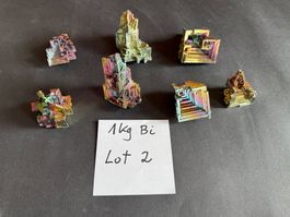 Lot grosse schöne Wismut Kristalle 1 kg