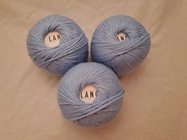 Wollpaket Lang Yarns tissa 3x 50g NEU /OVP hellblau