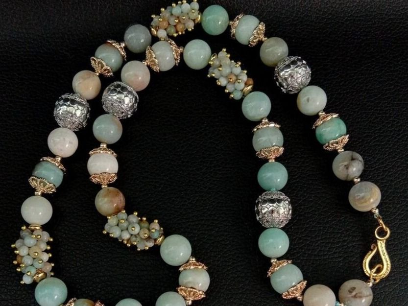 Catenine: Lua 62 cm Amazonit Perle Halskette Echt Collier Amazonite – Nuovo (secondo la descrizione) da Prilly venduto da ilyria73 6