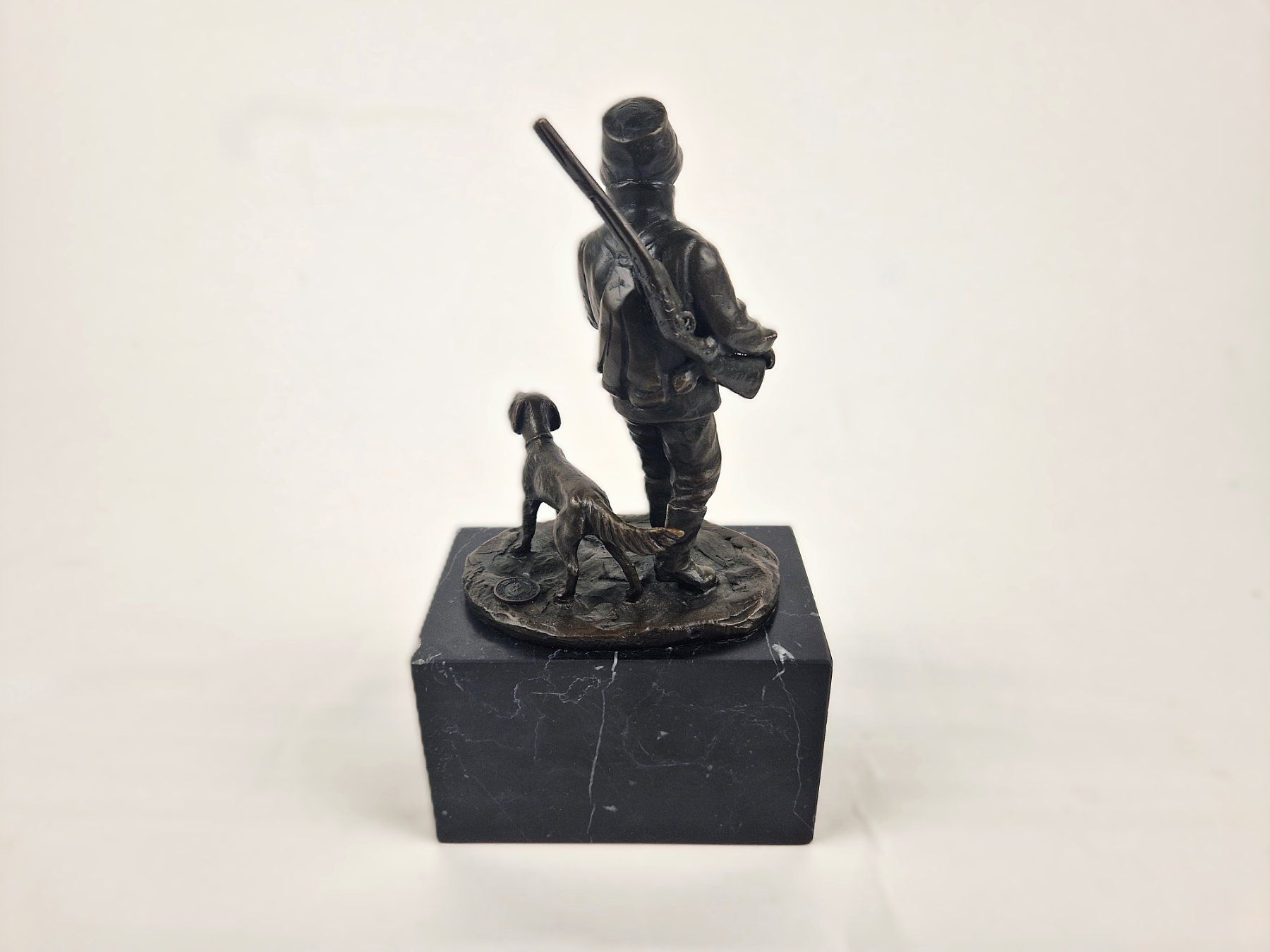 Statuette: Bronzefigur Jäger & Hund – Antik-Stil – Usato da Basel venduto da Restwert_Basel 3