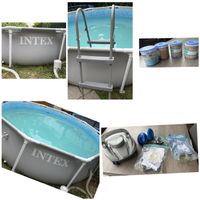 Intex Pool mit Zubehör - Filterkartuschen, Pumpe, Leiter