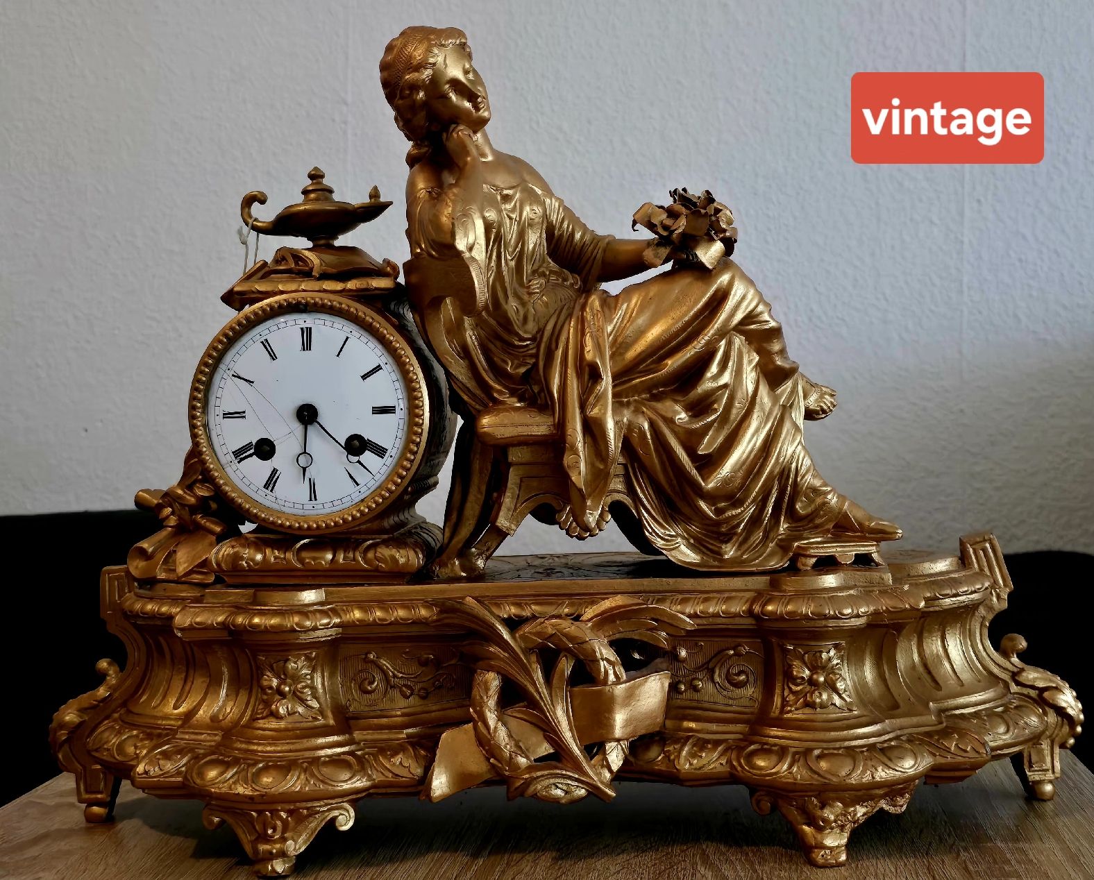 Orologi da terra & Orologi da parete: Pendule ancienne de cheminée, bronze doré, à saisir rare – Usato da Grand-Lancy venduto da Montre-Swiss