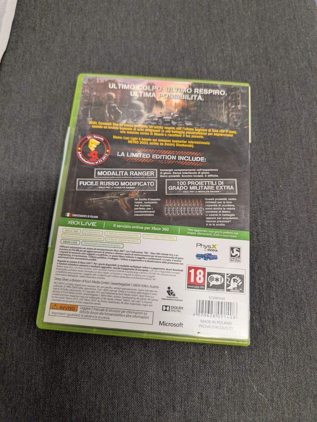 Giochi: Metro last night Microsoft Xbox 360 – Usato da Giubiasco venduto da Ticinerd 1