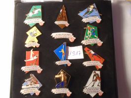 12Tlg.Sport-Pins Jubiläum 25 JahreJa zum Sport Pin Satz(U917