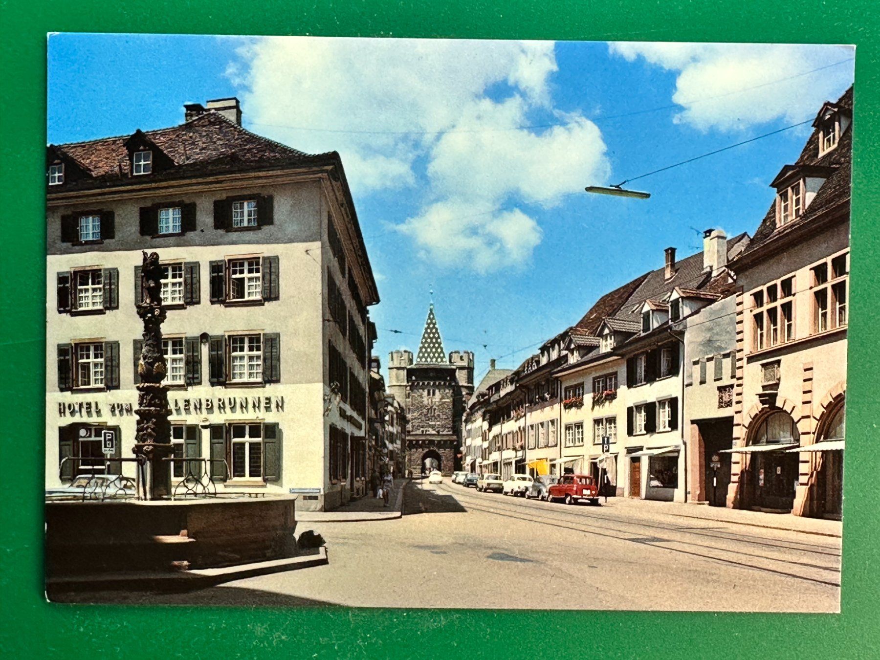 Cartoline postali: Basel - Hotel zum Holbeinbrunnen - Oldtimer – Usato da Steg VS venduto da danwer74