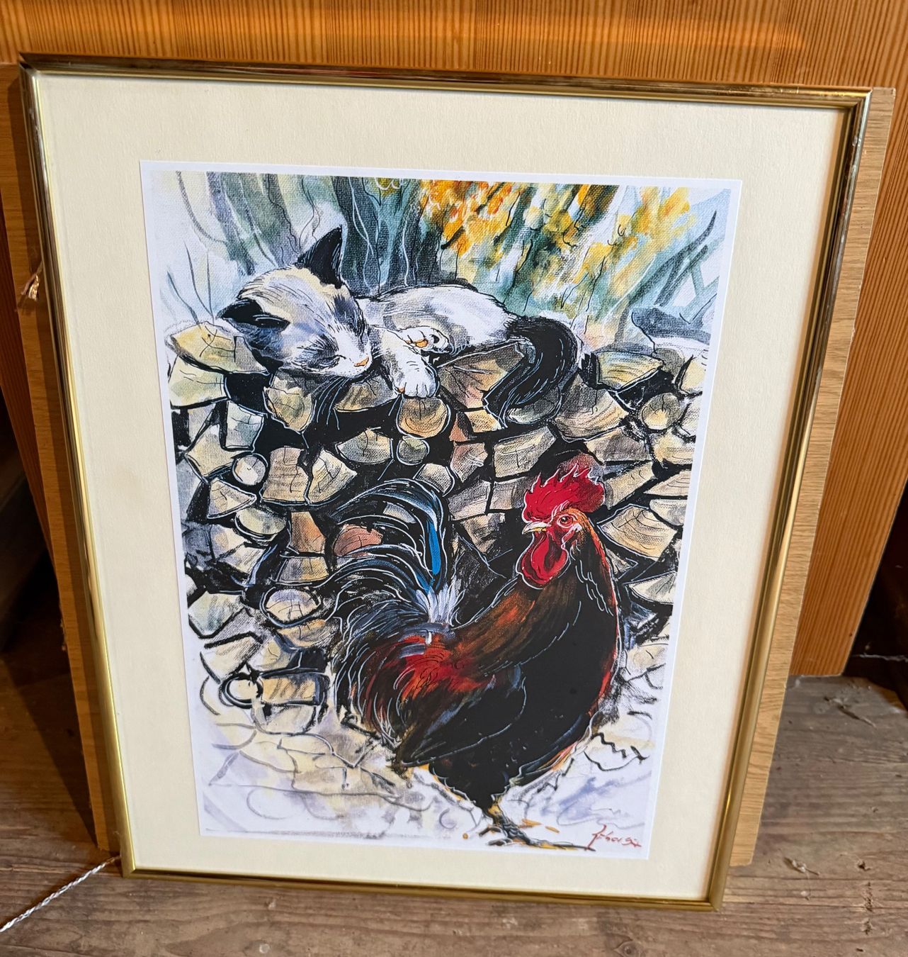 Foto & Immagini: Hühnerbild vor Holzbeige – Usato da Winden venduto da Pouletfarm