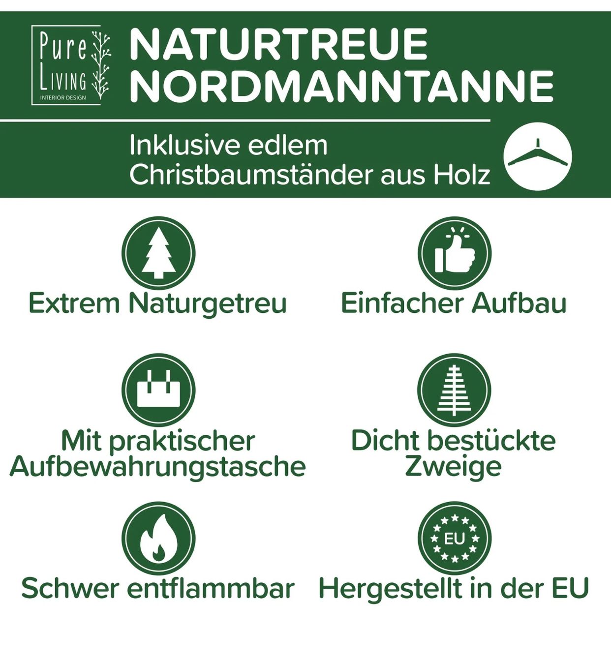 Alle Dekorationen: +deluxe  Weihnachtsbaum Christbaum Tannenbaum 220 cm – Neu und originalverpackt aus Amriswil von JaJa-Express 1