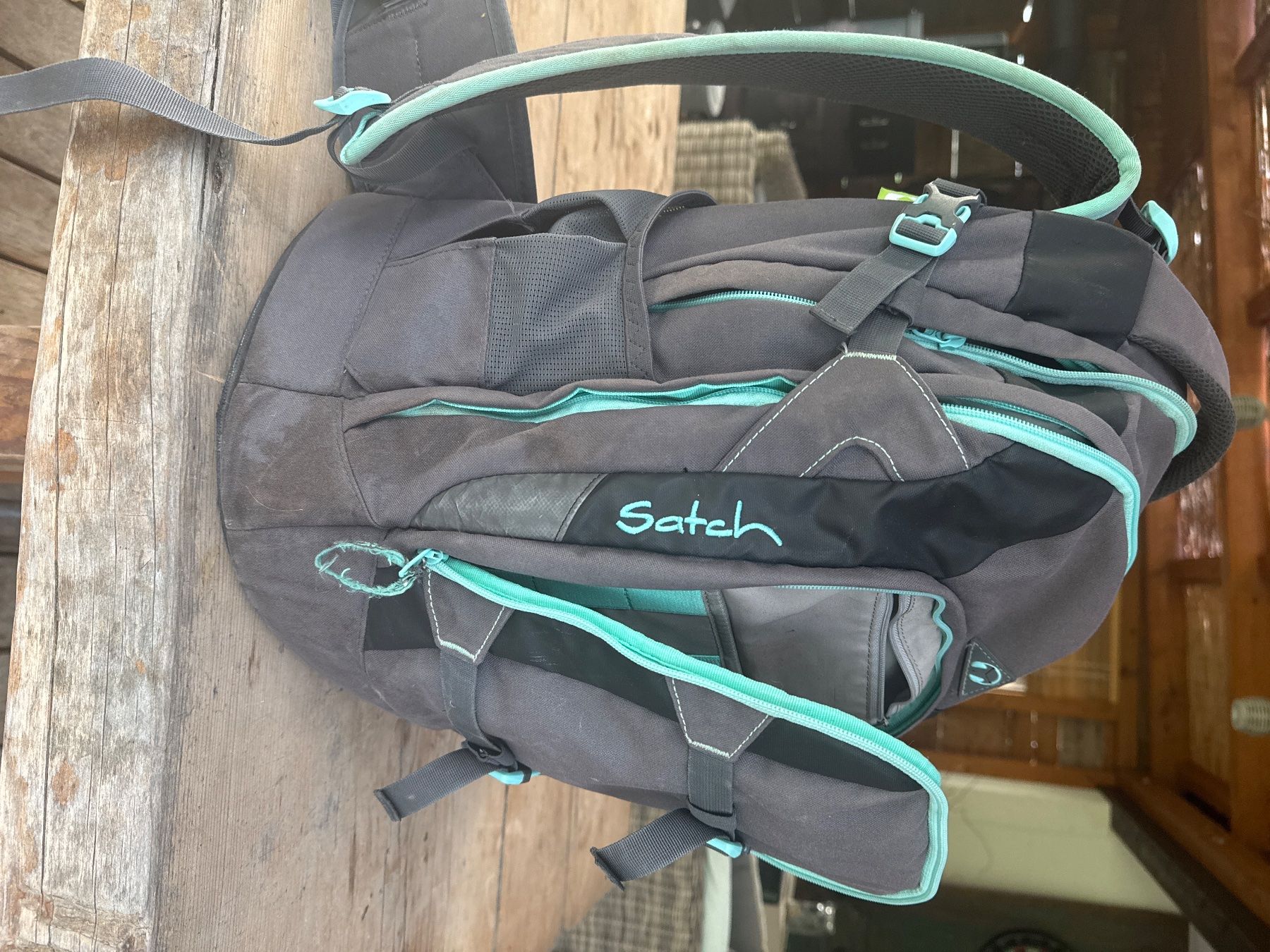 Satch Borse & Zaini: Rucksack Satch grau/tuerkis ergonomisch – Usato da Wila venduto da San_Schu 2