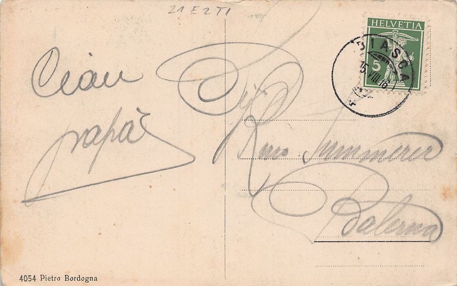 Cartoline postali: Ponte di Biasca, circolata 1916 – Usato da Frauenfeld venduto da POML 1