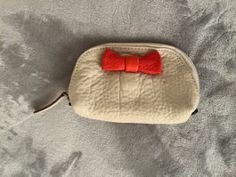 Kleines Portemonnaie beige mit Schleife neuwertig