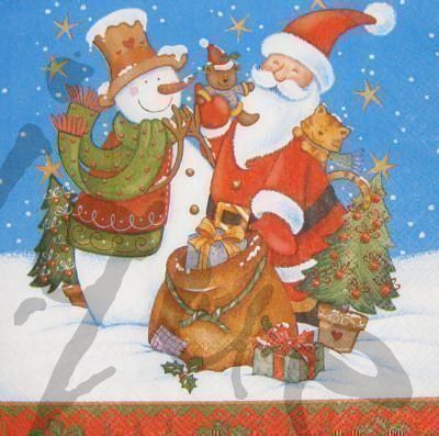 Tovaglioli: Serviette weihnachtsmann (w263) – Nuovo (secondo la descrizione) da Schlatt TG venduto da kreativ-atelier