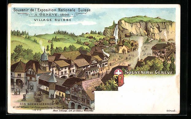Ansichtskarten: Litho Geneve, Exposition Nationale / Sch – Gebraucht aus Berlin von bartko-reher