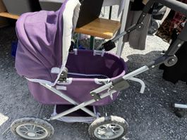 Lila Puppenwagen Haltergriff Höhe 65cm