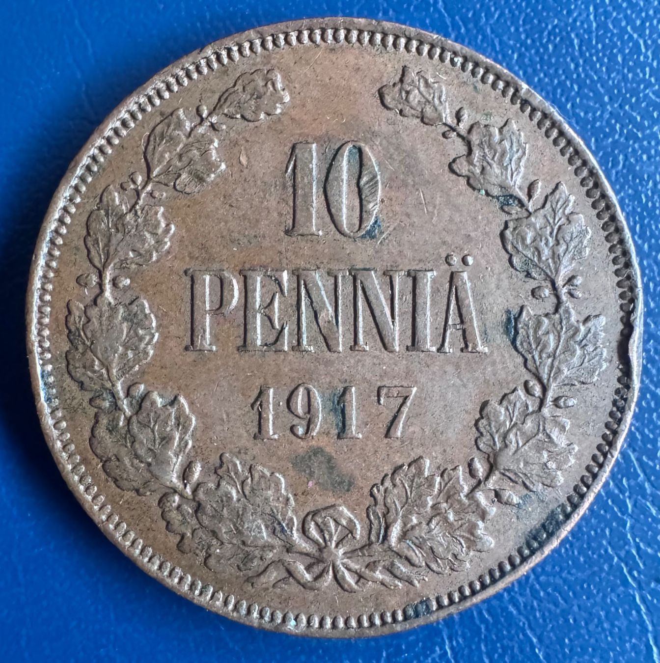 Alle Münzen: 10 Pennia 1917 Kupfer – Gebraucht aus Ebikon von Dmasterx