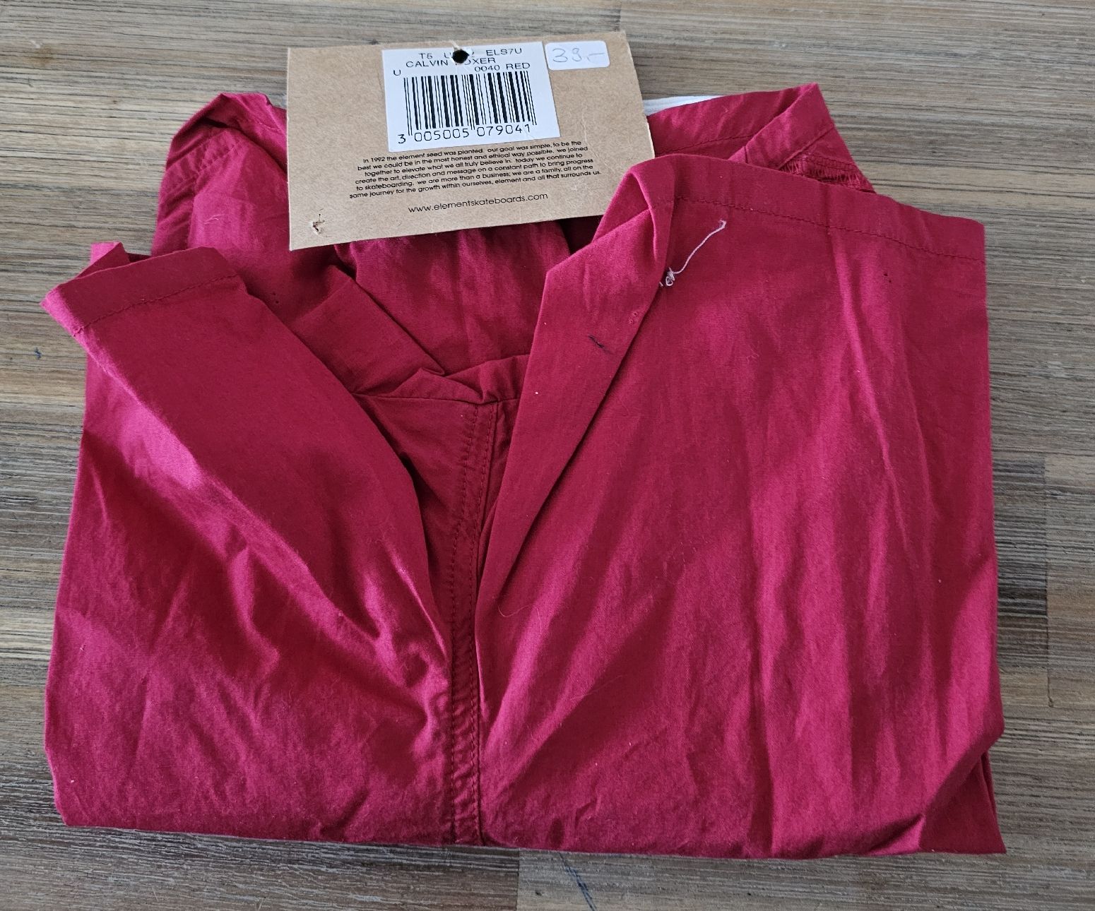 Biancheria intima: Neue Element Herren Boxershorts, Grösse L, rot – Nuovo e nell'imballaggio originale da Basel venduto da Allerlei-Basel 1