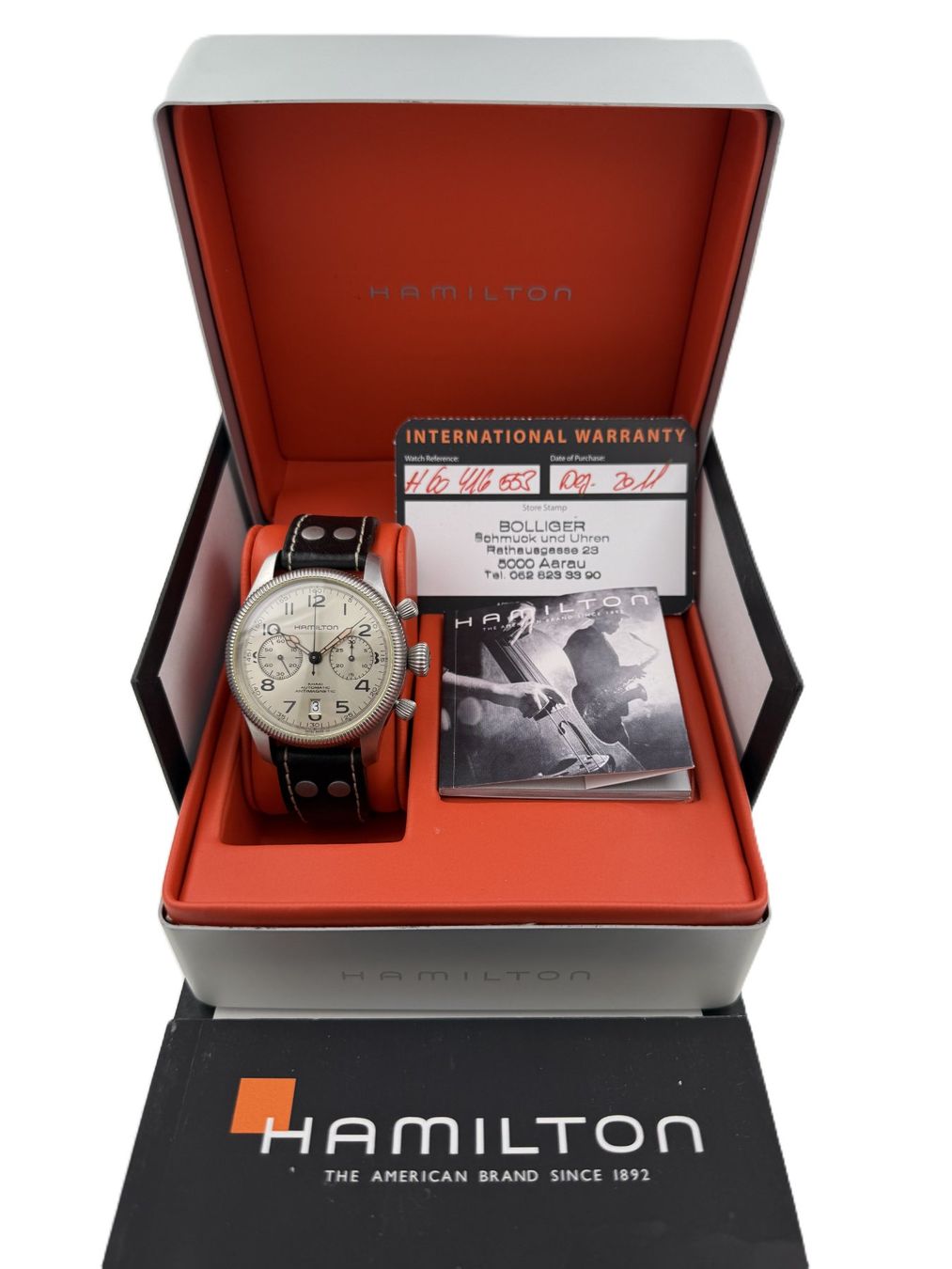 Hamilton Orologi: Hamilton Khaki Field Harrison Ford Chronograph B&P 2011 – Usato da Arni AG venduto da magnetKRAFT 6