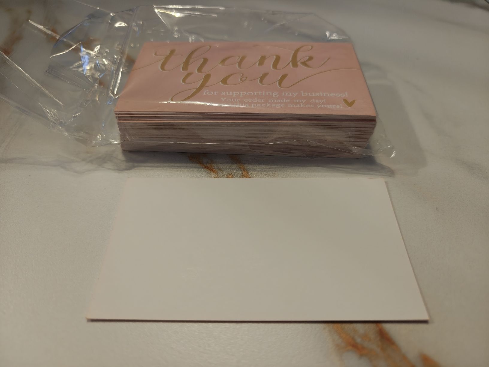Cartoline: Dankeskarten Set, Rosa/Gold, Neu – Nuovo e nell'imballaggio originale da Rütihof venduto da iva_2yts 3