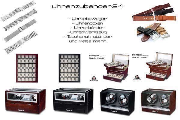 Bracciali & Braccialetti: Uhrenarmband Ranger XL massives Kalbsleder 20mm dunkelbraun – Nuovo e nell'imballaggio originale da Wittenbach venduto da uhrenzubehoer24 3