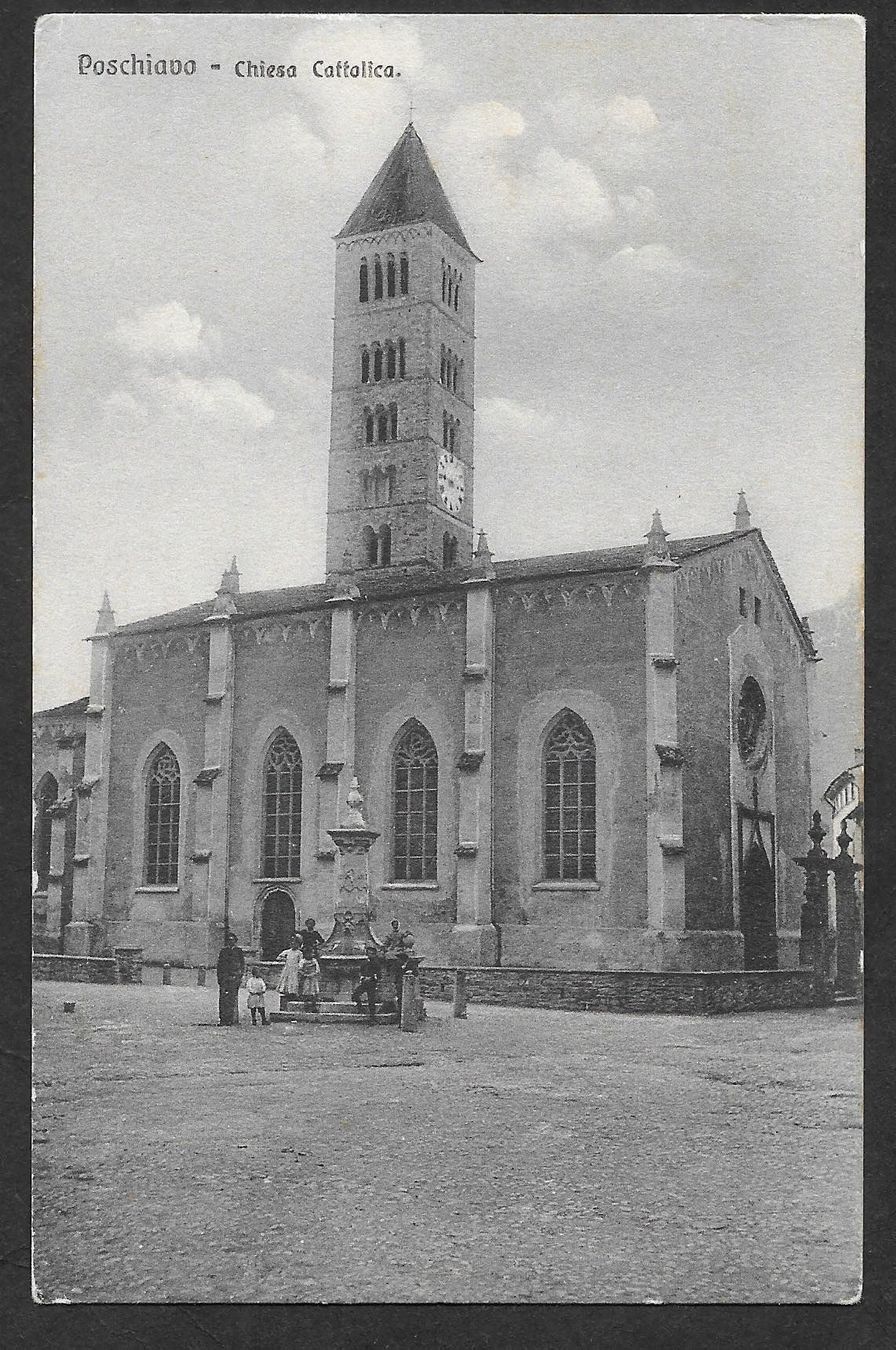 Cartoline postali: Poschiavo Chiesa Cattolica – Usato da Olten venduto da clotaldi