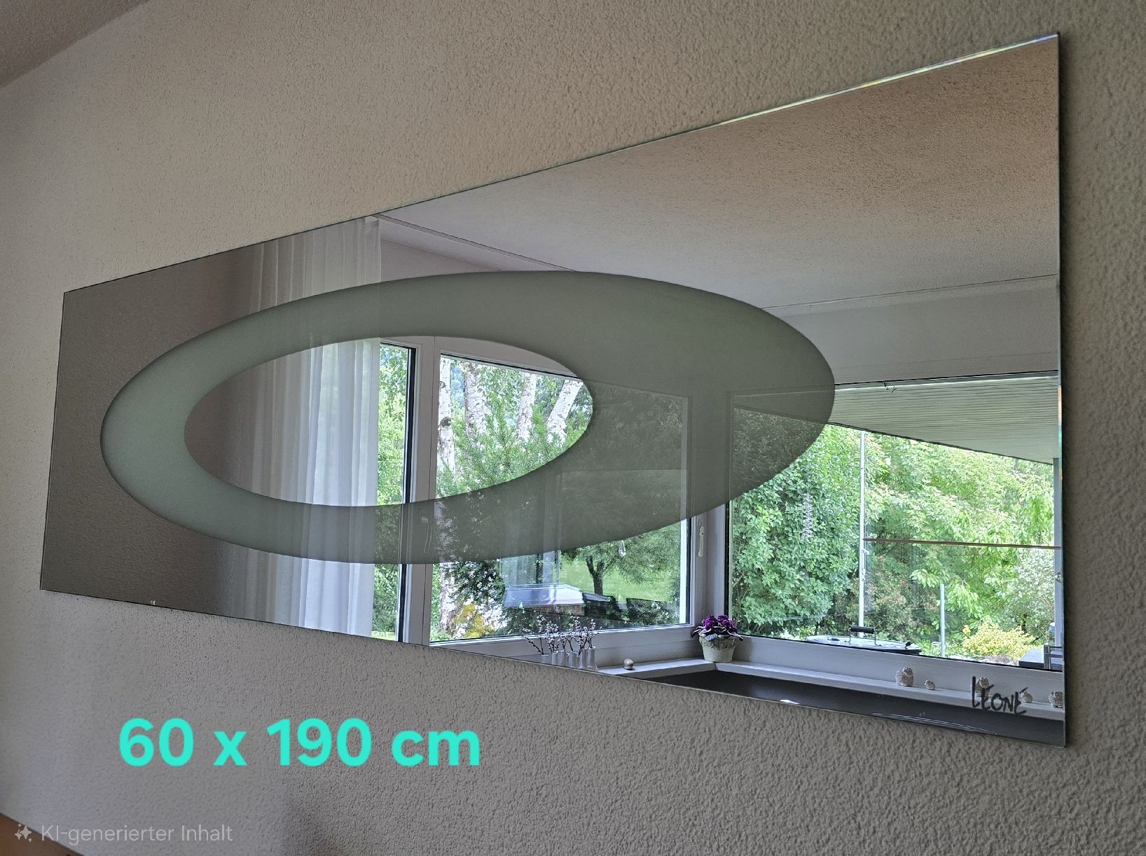 Specchi: Designer Spiegel 60 x 190 cm mit dekorativem Oval-Motiv – Usato da Elgg venduto da Kallipygos