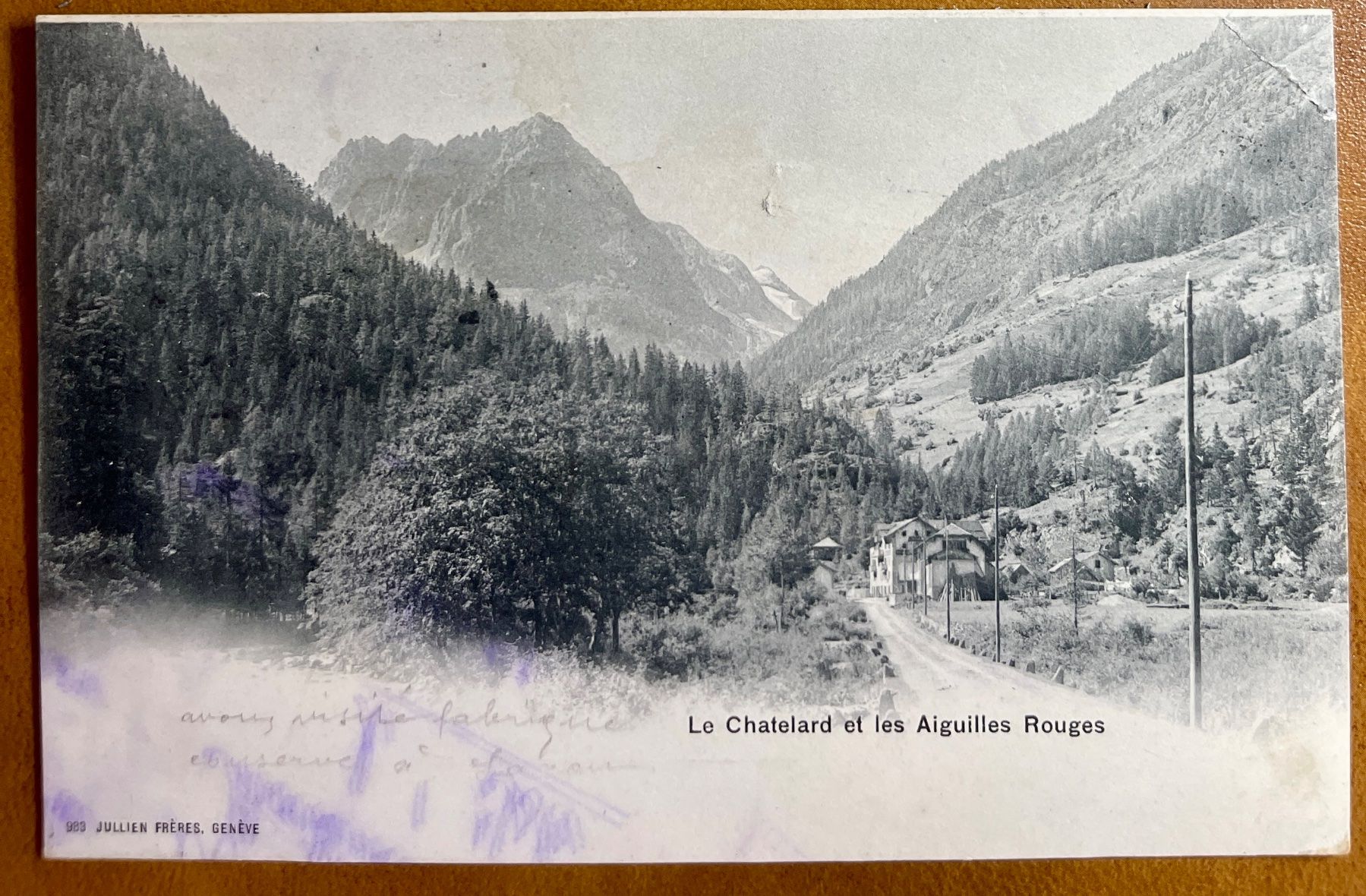 Cartoline postali: Le Châtelard (Valais) & Les Aiguilles Rouges 1901 – Usato da Lutry venduto da Ediego
