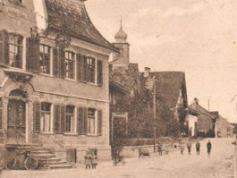 ESCHLIKON: Dorfpassage animiert mit Gasthaus 1913