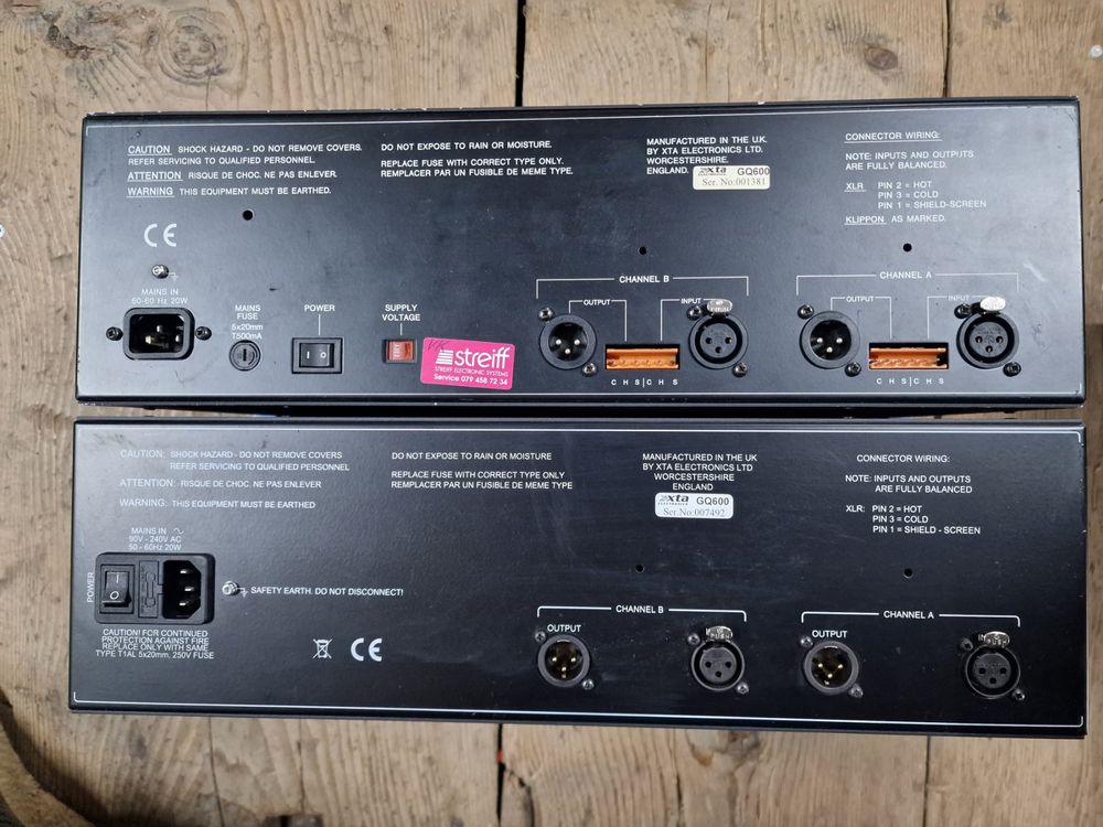 XTA GQ600 Graphic Equalizer &19Zoll BlendeEQ Rack Set 4CH Kaufen auf