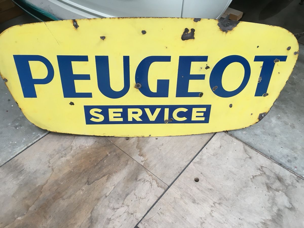 Insegne: Email Schild Peugeot vintage – Usato da Wängi venduto da handixfri 1