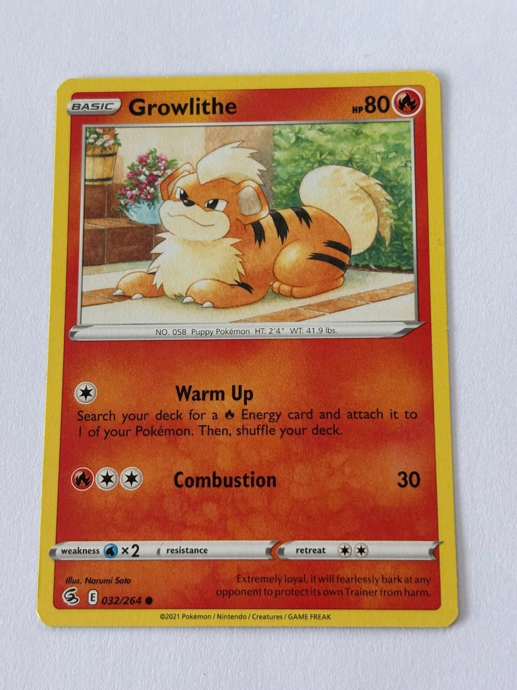 Pokémon Carte collezionabili: Pokemon-Karte Growlithe 032/264 – Usato da Herisau venduto da Seyashop1