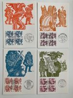 1977/78, Maximakarten (6 Stk.), Kat. 595,597-601, KP 150.--