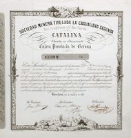 Minera La Casualidad Segunda CATALINA, Barcelona - 1851