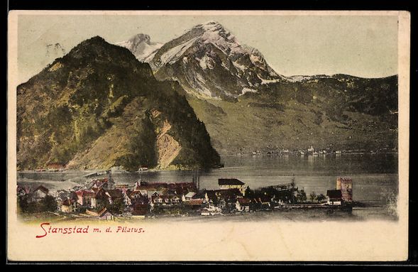 Cartoline postali: AK Stansstad, Mit dem Pilatus – Usato da Berlin venduto da bartko-reher