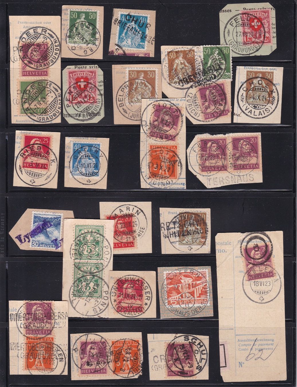 Tutti i francobolli: 50 Stk. Briefmarkenausschnitte ab Altschweiz – Usato da Münchwilen AG venduto da Nesar 2