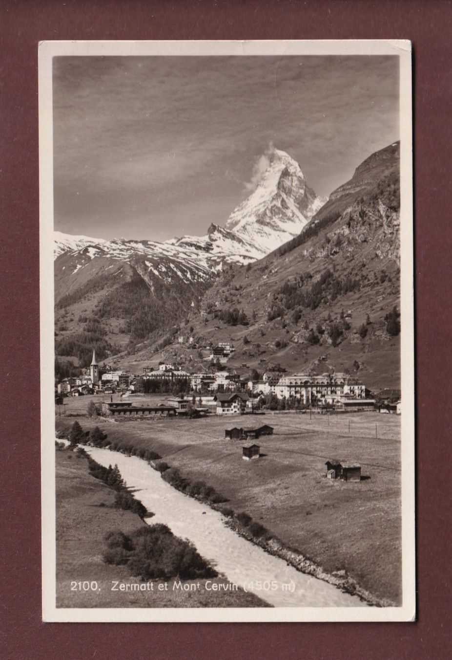 Cartoline postali: ZERMATT - Matterhorn - 1934 – Usato da Pully venduto da nicecards
