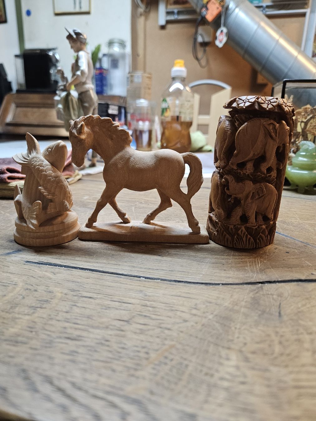 Figuren: 3 Hand geschnitzte Holz figuren (i1) – Gebraucht aus Rorschach von TimelessTrading 8