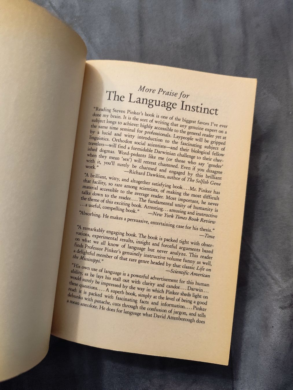 Libri: Steven Pinker "The Language Instinct" – Usato da Mägenwil venduto da VintageGirly 7