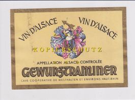 Etikette für Wein - Gemürztraminer (Elsass) /bd